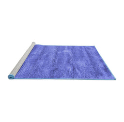 Sideview of Machine Washable Abstract Blue Contemporary Rug, wshcon468blu