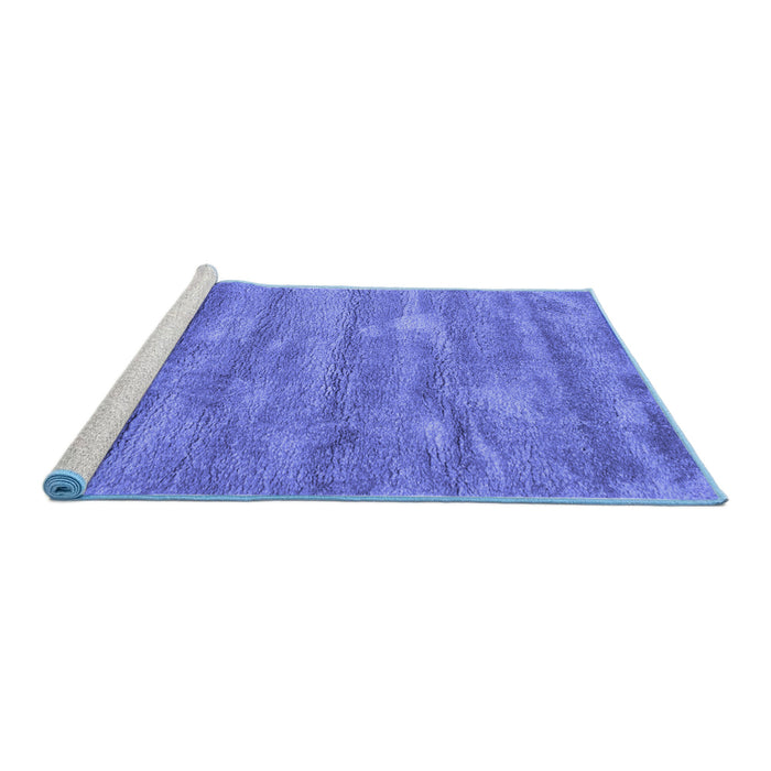 Sideview of Machine Washable Abstract Blue Contemporary Rug, wshcon468blu
