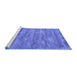Sideview of Machine Washable Abstract Blue Contemporary Rug, wshcon468blu