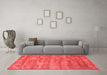 Contemporary Red Washable Rugs