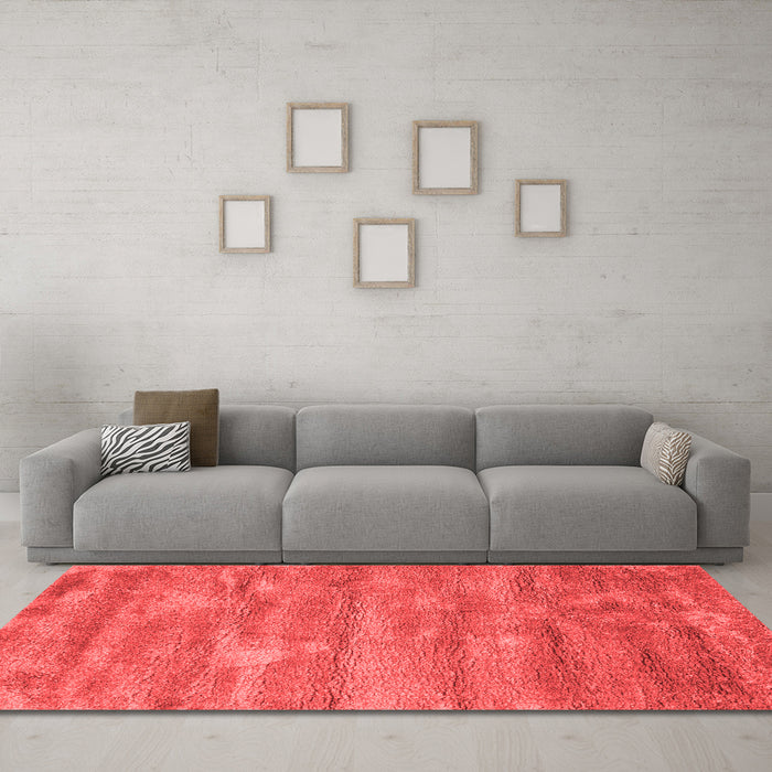 Contemporary Red Washable Rugs