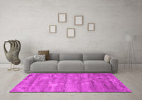 Machine Washable Abstract Pink Contemporary Rug, wshcon468pnk