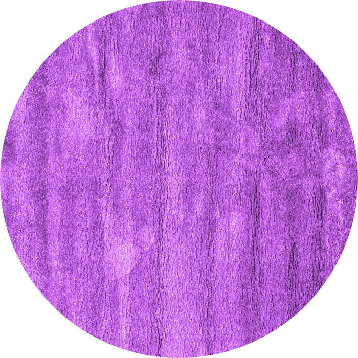 Round Machine Washable Abstract Purple Contemporary Area Rugs, wshcon468pur