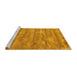 Sideview of Machine Washable Abstract Yellow Contemporary Rug, wshcon468yw