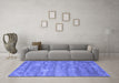 Machine Washable Abstract Blue Contemporary Rug in a Living Room, wshcon468blu