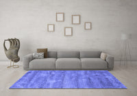 Machine Washable Abstract Blue Contemporary Rug, wshcon468blu