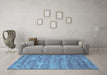 Machine Washable Abstract Light Blue Contemporary Rug in a Living Room, wshcon468lblu