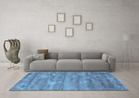 Machine Washable Abstract Light Blue Contemporary Rug, wshcon468lblu