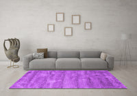 Machine Washable Abstract Purple Contemporary Rug, wshcon468pur