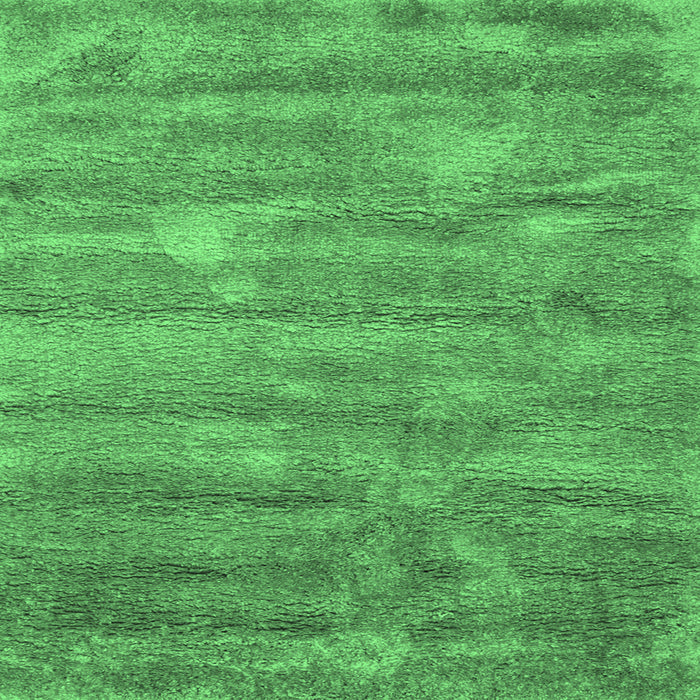 Square Machine Washable Abstract Emerald Green Contemporary Area Rugs, wshcon468emgrn