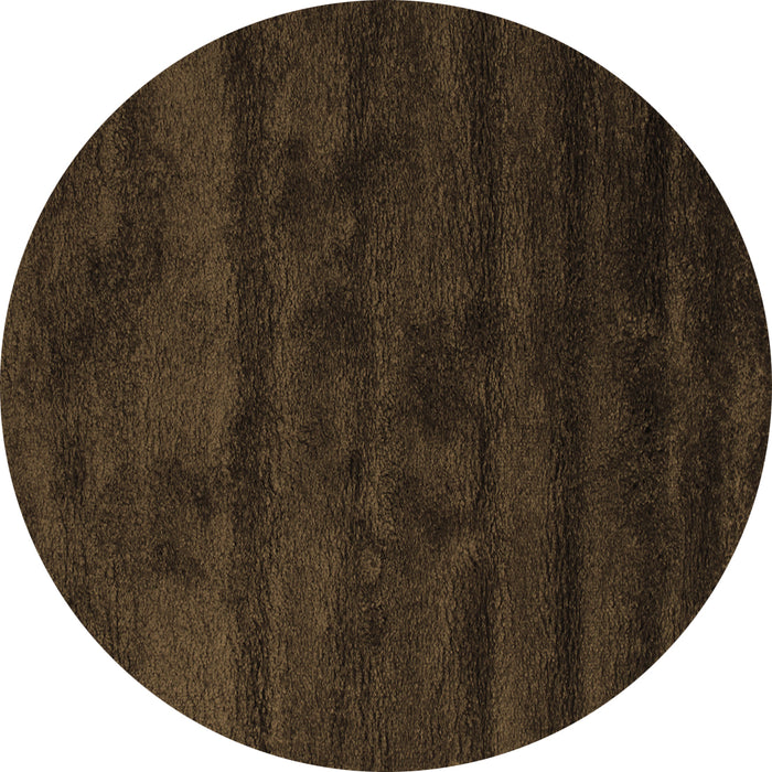 Round Machine Washable Abstract Brown Contemporary Rug, wshcon469brn