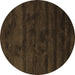 Round Machine Washable Abstract Brown Contemporary Rug, wshcon469brn