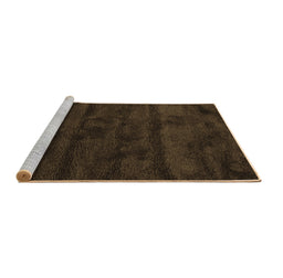 Sideview of Machine Washable Abstract Brown Contemporary Rug, wshcon469brn