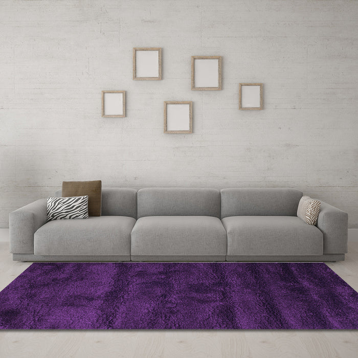 Machine Washable Abstract Purple Contemporary Area Rugs in a Living Room, wshcon469pur