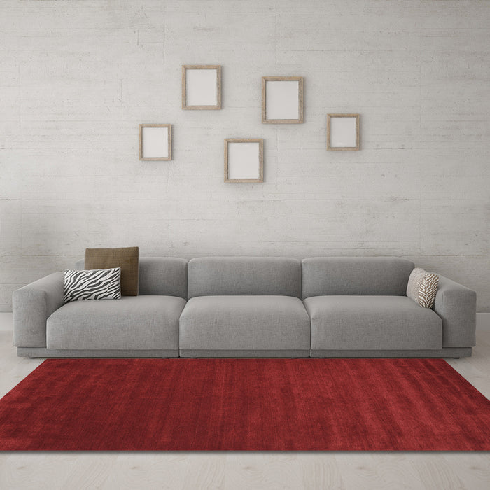 Machine Washable Abstract Brown Contemporary Rug in a Living Room,, wshcon46brn