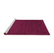 Sideview of Machine Washable Abstract Purple Contemporary Area Rugs, wshcon46pur