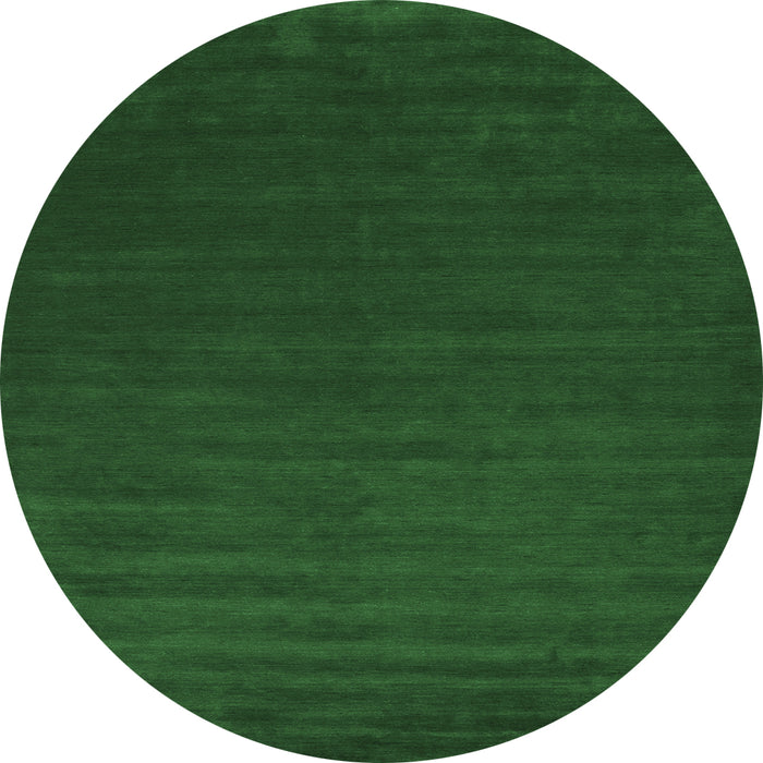 Round Abstract Emerald Green Contemporary Rug, con46emgrn