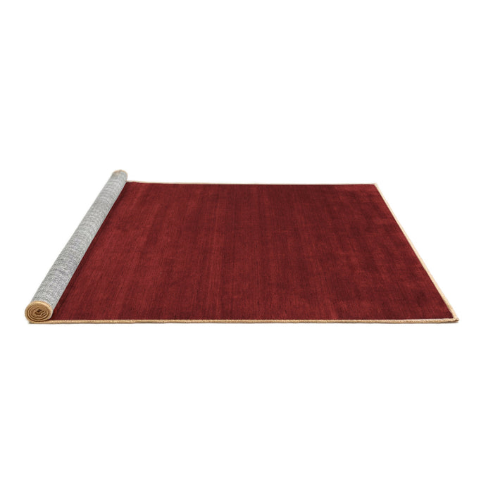 Sideview of Machine Washable Abstract Brown Contemporary Rug, wshcon46brn