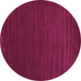 Round Machine Washable Abstract Purple Contemporary Area Rugs, wshcon46pur