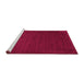 Sideview of Machine Washable Abstract Pink Contemporary Rug, wshcon46pnk