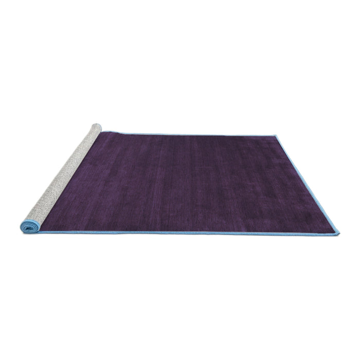 Sideview of Machine Washable Abstract Blue Contemporary Rug, wshcon46blu