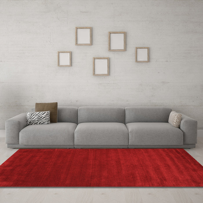 Machine Washable Abstract Orange Contemporary Area Rugs in a Living Room, wshcon46org