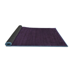 Sideview of Abstract Blue Contemporary Rug, con46blu