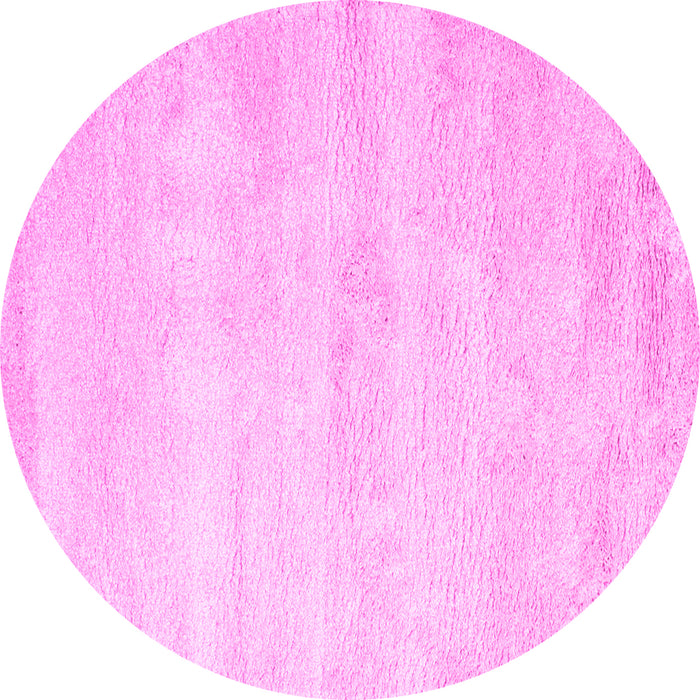 Round Abstract Pink Contemporary Rug, con470pnk
