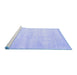 Sideview of Machine Washable Abstract Blue Contemporary Rug, wshcon470blu