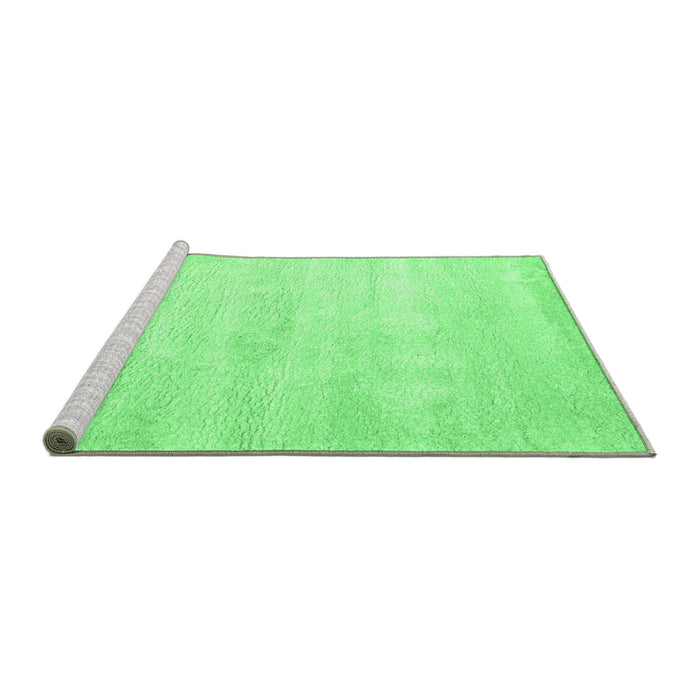 Sideview of Machine Washable Abstract Emerald Green Contemporary Area Rugs, wshcon470emgrn