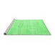 Sideview of Machine Washable Abstract Emerald Green Contemporary Area Rugs, wshcon470emgrn