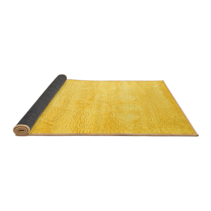 Sideview of Abstract Yellow Contemporary Rug, con470yw