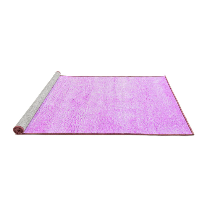 Sideview of Machine Washable Abstract Purple Contemporary Area Rugs, wshcon470pur