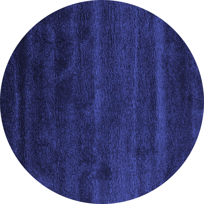 Round Machine Washable Abstract Blue Contemporary Rug, wshcon471blu