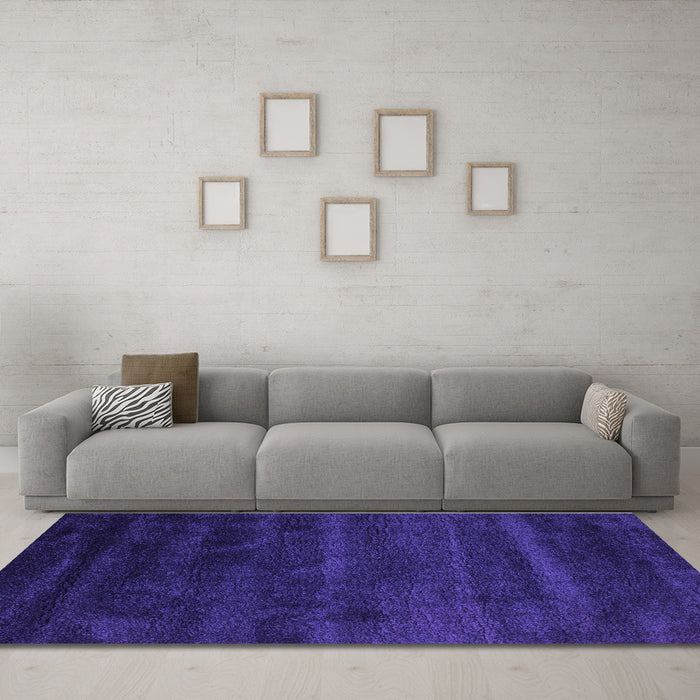 Machine Washable Abstract Purple Contemporary Area Rugs in a Living Room, wshcon471pur