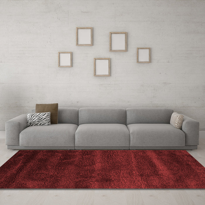 Contemporary Red Washable Rugs