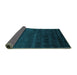 Sideview of Abstract Turquoise Contemporary Rug, con471turq