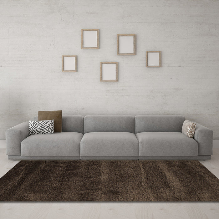 Machine Washable Abstract Brown Contemporary Rug in a Living Room,, wshcon471brn
