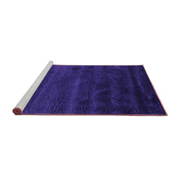 Sideview of Machine Washable Abstract Purple Contemporary Area Rugs, wshcon471pur
