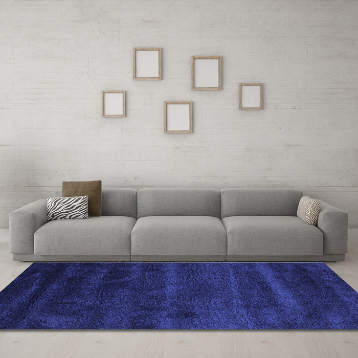 Machine Washable Abstract Blue Contemporary Rug in a Living Room, wshcon471blu
