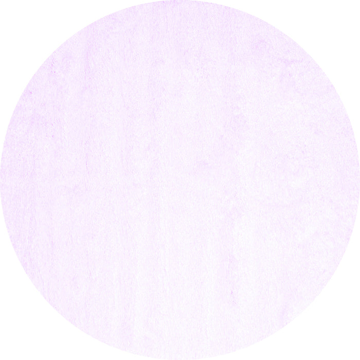 Round Solid Purple Modern Rug, con472pur