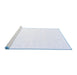 Sideview of Machine Washable Solid Blue Modern Rug, wshcon472blu