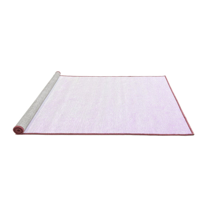 Sideview of Machine Washable Solid Purple Modern Area Rugs, wshcon472pur