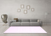 Machine Washable Solid Pink Modern Rug in a Living Room, wshcon472pnk