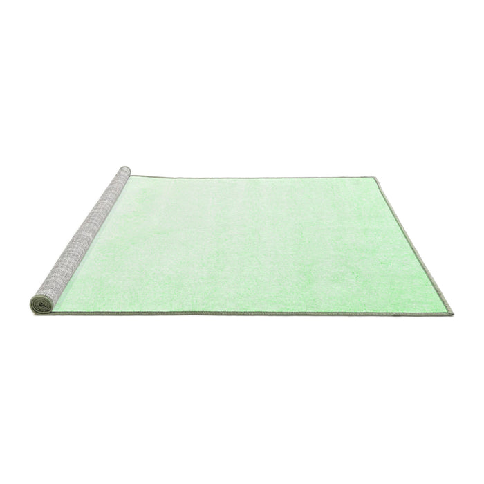 Sideview of Machine Washable Solid Emerald Green Modern Area Rugs, wshcon472emgrn