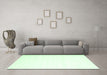 Machine Washable Solid Emerald Green Modern Area Rugs in a Living Room,, wshcon472emgrn