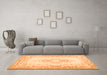 Machine Washable Abstract Orange Contemporary Area Rugs in a Living Room, wshcon473org