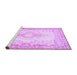 Sideview of Machine Washable Abstract Purple Contemporary Area Rugs, wshcon473pur