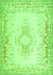 Serging Thickness of Machine Washable Abstract Green Contemporary Area Rugs, wshcon473grn