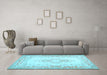 Machine Washable Abstract Light Blue Contemporary Rug in a Living Room, wshcon473lblu